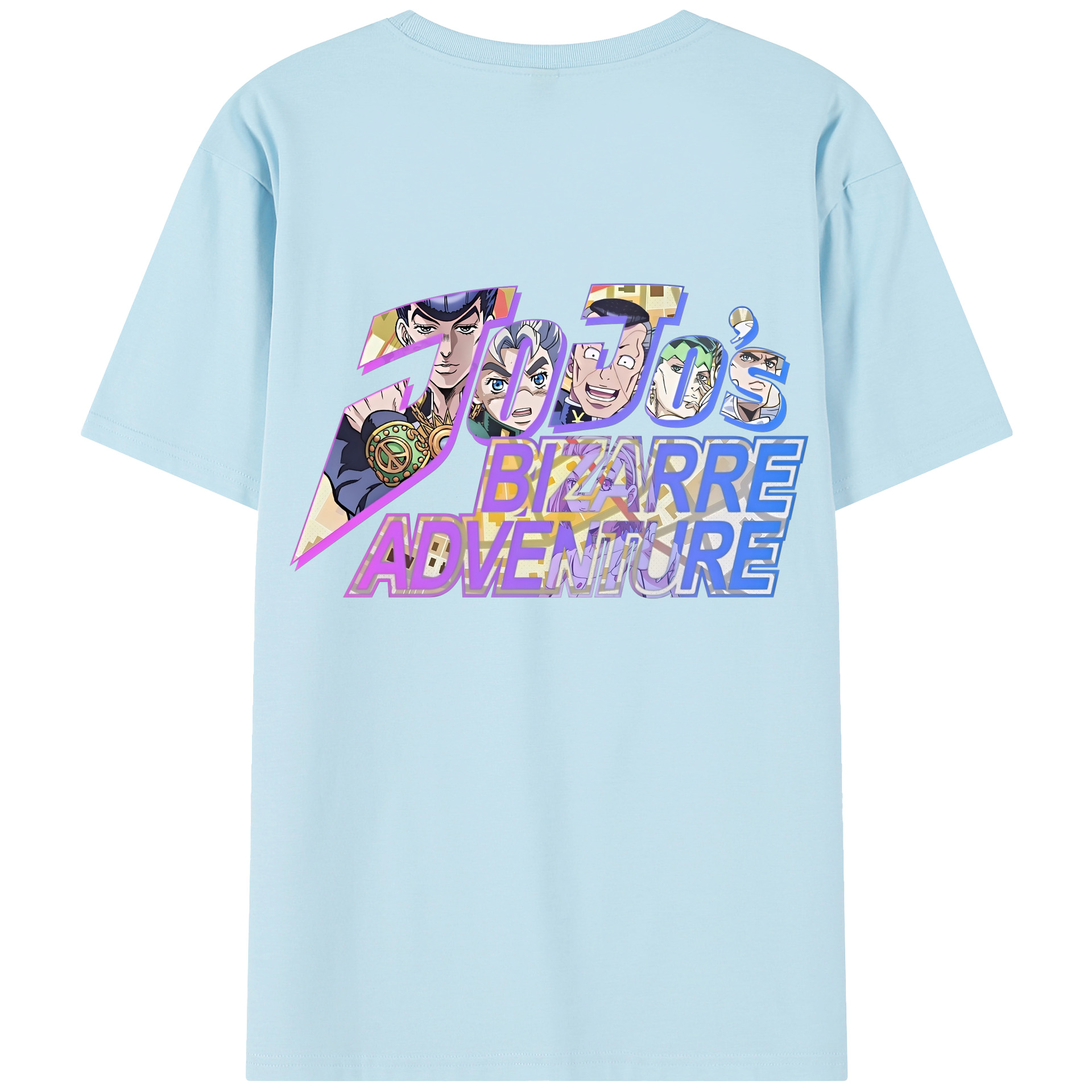 （画像用） ジョジョの奇妙な冒険 JoJo's Bizarre Adventure 綿100％半袖Tシャツ（背面プリント）